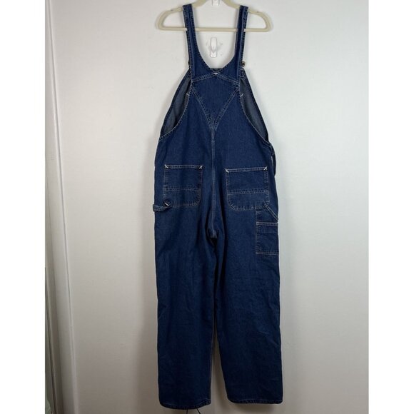 Vintage Carhartt Denim Overalls Men’s 40x32 R07 DST Jean Work Farmer Utility Bib - Picture 6 of 13